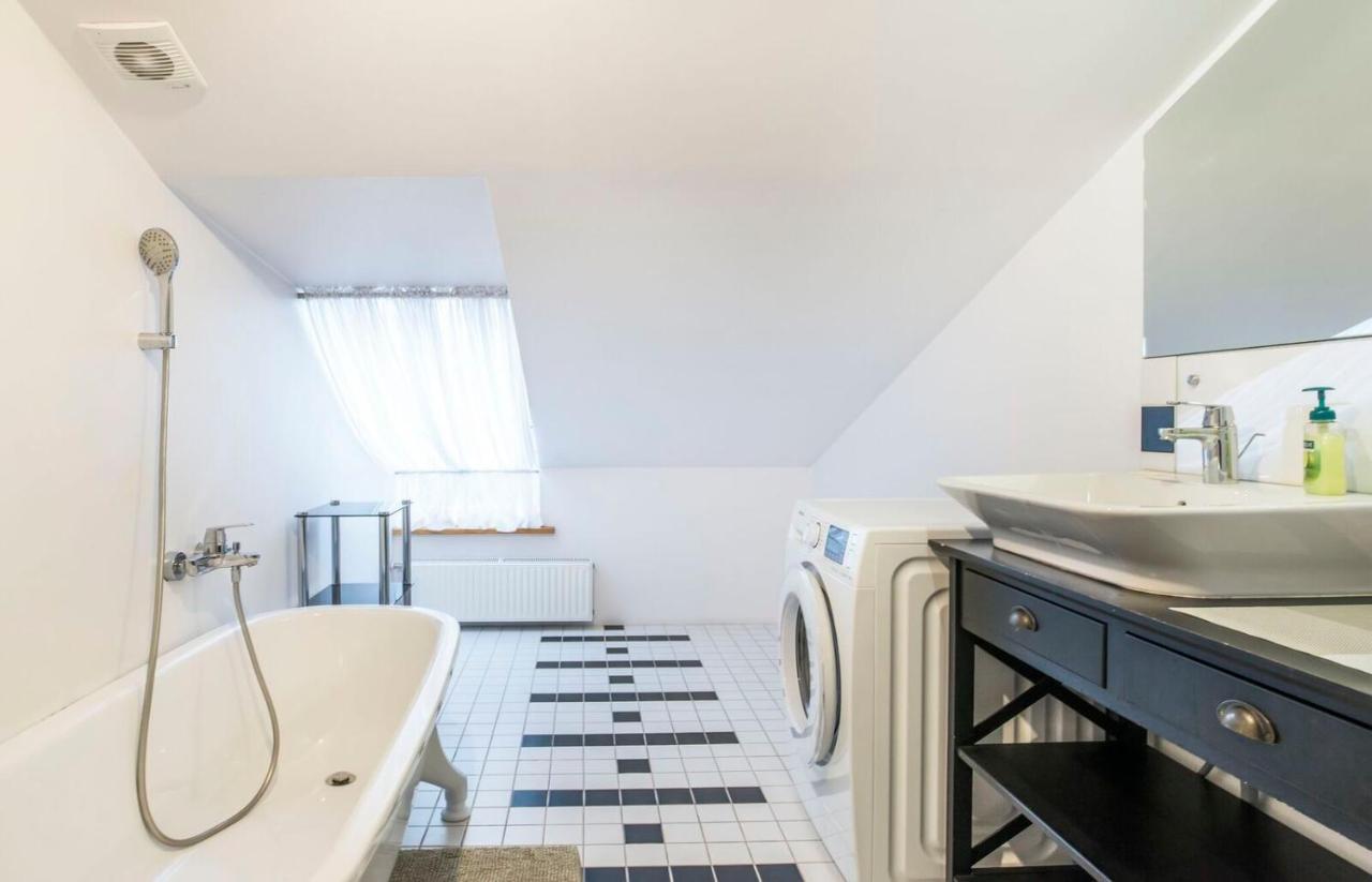 Central 2-Level Penthouse With Terrace And Free Parking Riga Exteriör bild